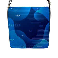 Abstract-classic-blue-background Flap Closure Messenger Bag (l) by pakminggu