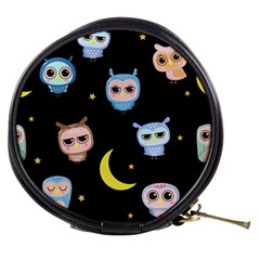 Cute-owl-doodles-with-moon-star-seamless-pattern Mini Makeup Bag by pakminggu