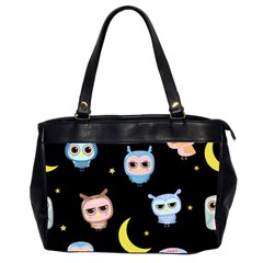 Cute-owl-doodles-with-moon-star-seamless-pattern Oversize Office Handbag (2 Sides) by pakminggu