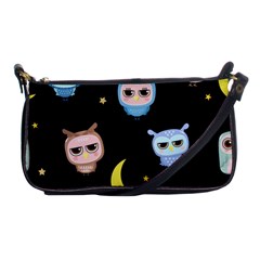 Cute-owl-doodles-with-moon-star-seamless-pattern Shoulder Clutch Bag by pakminggu