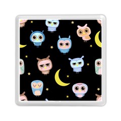 Cute-owl-doodles-with-moon-star-seamless-pattern Memory Card Reader (square) by pakminggu