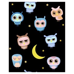 Cute-owl-doodles-with-moon-star-seamless-pattern Drawstring Bag (small) by pakminggu