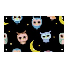 Cute-owl-doodles-with-moon-star-seamless-pattern Banner And Sign 5  X 3  by pakminggu