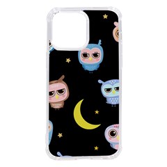 Cute-owl-doodles-with-moon-star-seamless-pattern Iphone 14 Pro Max Tpu Uv Print Case by pakminggu