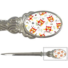 Seamless-pattern-vector-owl-cartoon-with-bugs Letter Opener by pakminggu