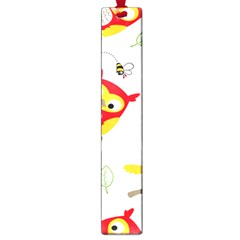 Seamless-pattern-vector-owl-cartoon-with-bugs Large Book Marks by pakminggu