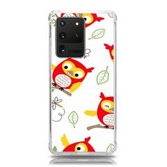 Seamless-pattern-vector-owl-cartoon-with-bugs Samsung Galaxy S20 Ultra 6 9 Inch Tpu Uv Case by pakminggu