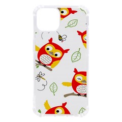 Seamless-pattern-vector-owl-cartoon-with-bugs Iphone 13 Tpu Uv Print Case by pakminggu