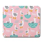 Cute Happy Duck Gift Card Design Seamless Pattern Template Large Mousepad Front