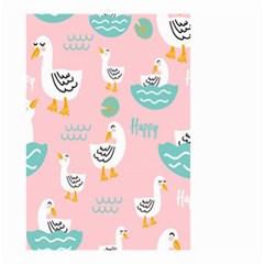 Cute Happy Duck Gift Card Design Seamless Pattern Template Small Garden Flag (Two Sides)