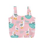 Cute Happy Duck Gift Card Design Seamless Pattern Template Full Print Recycle Bag (S) Back