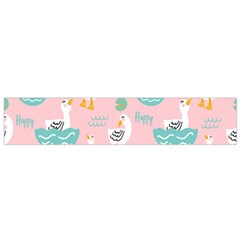 Cute Happy Duck Gift Card Design Seamless Pattern Template Small Premium Plush Fleece Scarf