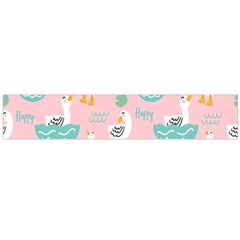 Cute Happy Duck Gift Card Design Seamless Pattern Template Large Premium Plush Fleece Scarf 