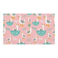 Cute Happy Duck Gift Card Design Seamless Pattern Template Banner and Sign 5  x 3 