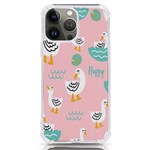 Cute Happy Duck Gift Card Design Seamless Pattern Template iPhone 13 Pro Max TPU UV Print Case Front