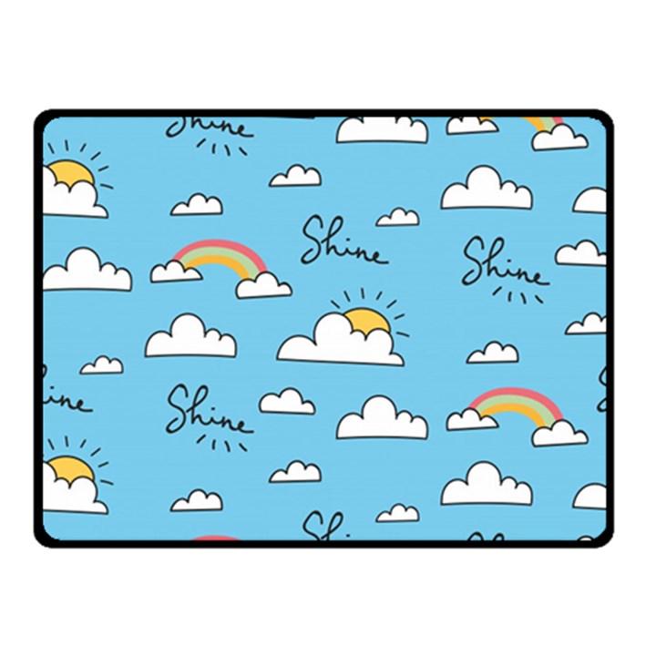 Sky Pattern Two Sides Fleece Blanket (Small)