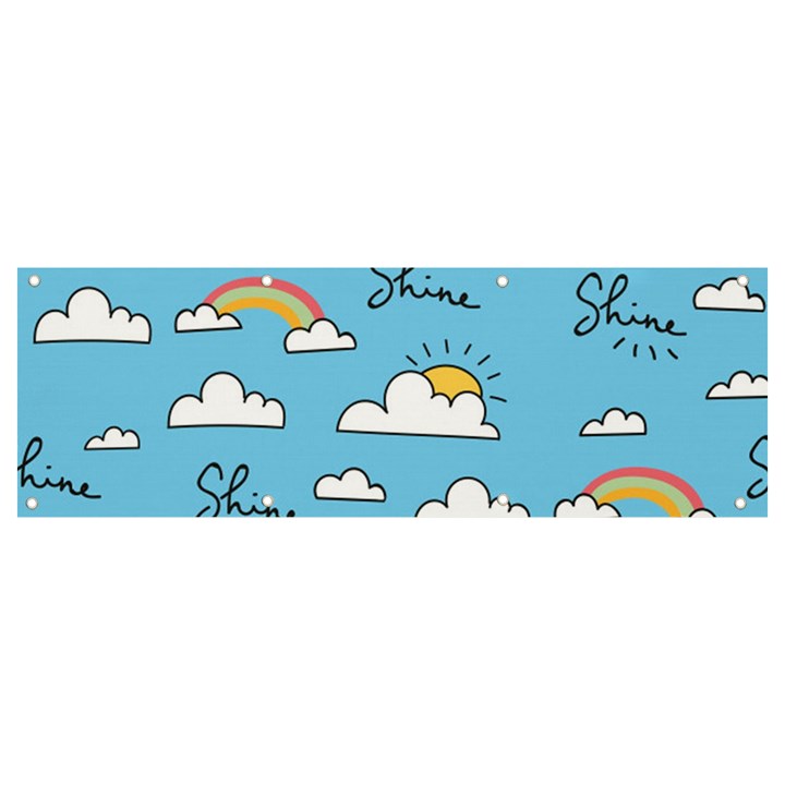 Sky Pattern Banner and Sign 9  x 3 