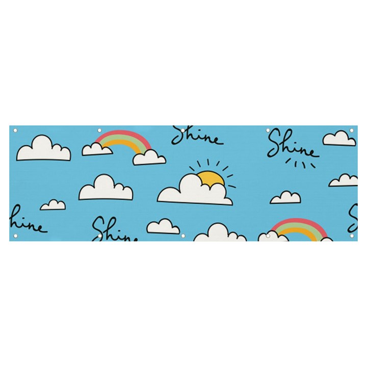 Sky Pattern Banner and Sign 12  x 4 