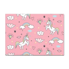 Cute-unicorn-seamless-pattern Sticker A4 (10 Pack) by pakminggu