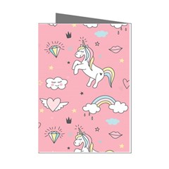 Cute-unicorn-seamless-pattern Mini Greeting Cards (pkg Of 8) by pakminggu