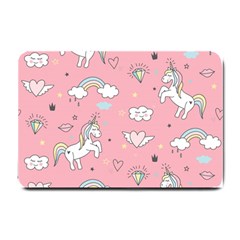 Cute-unicorn-seamless-pattern Small Doormat by pakminggu