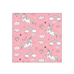 Cute-unicorn-seamless-pattern Satin Bandana Scarf 22  X 22  by pakminggu