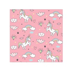 Cute-unicorn-seamless-pattern Square Satin Scarf (30  X 30 ) by pakminggu