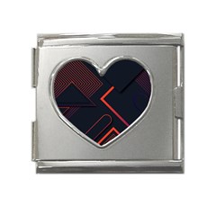 Gradient-geometric-shapes-dark-background-design Mega Link Heart Italian Charm (18mm) by pakminggu