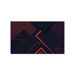 Gradient-geometric-shapes-dark-background-design Sticker (rectangular) by pakminggu