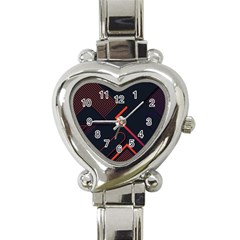 Gradient-geometric-shapes-dark-background-design Heart Italian Charm Watch by pakminggu