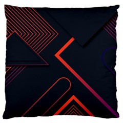 Gradient-geometric-shapes-dark-background-design Large Cushion Case (two Sides) by pakminggu