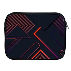 Gradient-geometric-shapes-dark-background-design Apple Ipad 2/3/4 Zipper Cases by pakminggu