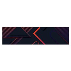 Gradient-geometric-shapes-dark-background-design Oblong Satin Scarf (16  X 60 ) by pakminggu