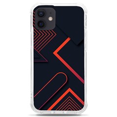 Gradient-geometric-shapes-dark-background-design Iphone 12 Mini Tpu Uv Print Case	 by pakminggu