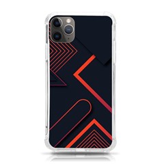 Gradient-geometric-shapes-dark-background-design Iphone 11 Pro Max 6 5 Inch Tpu Uv Print Case by pakminggu