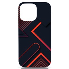 Gradient-geometric-shapes-dark-background-design Iphone 14 Pro Max Black Uv Print Case by pakminggu