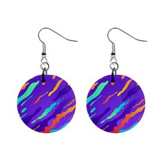 Multicolored-abstract-background Mini Button Earrings