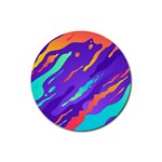 Multicolored-abstract-background Rubber Coaster (Round) Front