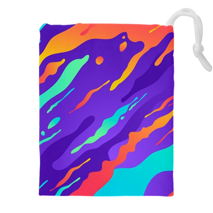 Multicolored-abstract-background Drawstring Pouch (4XL)