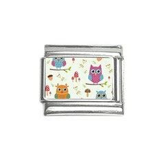 Forest-seamless-pattern-with-cute-owls Italian Charm (9mm) by pakminggu