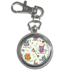 Forest-seamless-pattern-with-cute-owls Key Chain Watches by pakminggu