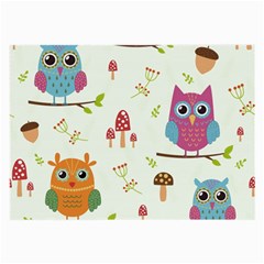 Forest-seamless-pattern-with-cute-owls Large Glasses Cloth by pakminggu