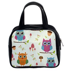 Forest-seamless-pattern-with-cute-owls Classic Handbag (two Sides) by pakminggu