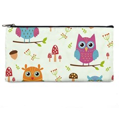 Forest-seamless-pattern-with-cute-owls Pencil Case by pakminggu