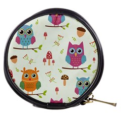 Forest-seamless-pattern-with-cute-owls Mini Makeup Bag by pakminggu