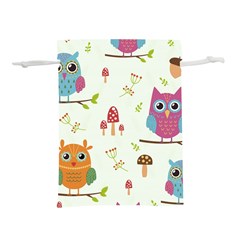 Forest-seamless-pattern-with-cute-owls Lightweight Drawstring Pouch (s) by pakminggu