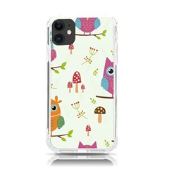 Forest-seamless-pattern-with-cute-owls Iphone 11 Tpu Uv Print Case by pakminggu