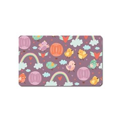 Cute-seamless-pattern-with-doodle-birds-balloons Magnet (Name Card)