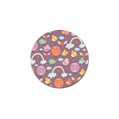 Cute-seamless-pattern-with-doodle-birds-balloons Golf Ball Marker