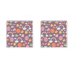 Cute-seamless-pattern-with-doodle-birds-balloons Cufflinks (Square)